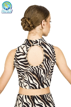 TOP ANIMALIER ZEBRATO DONNA